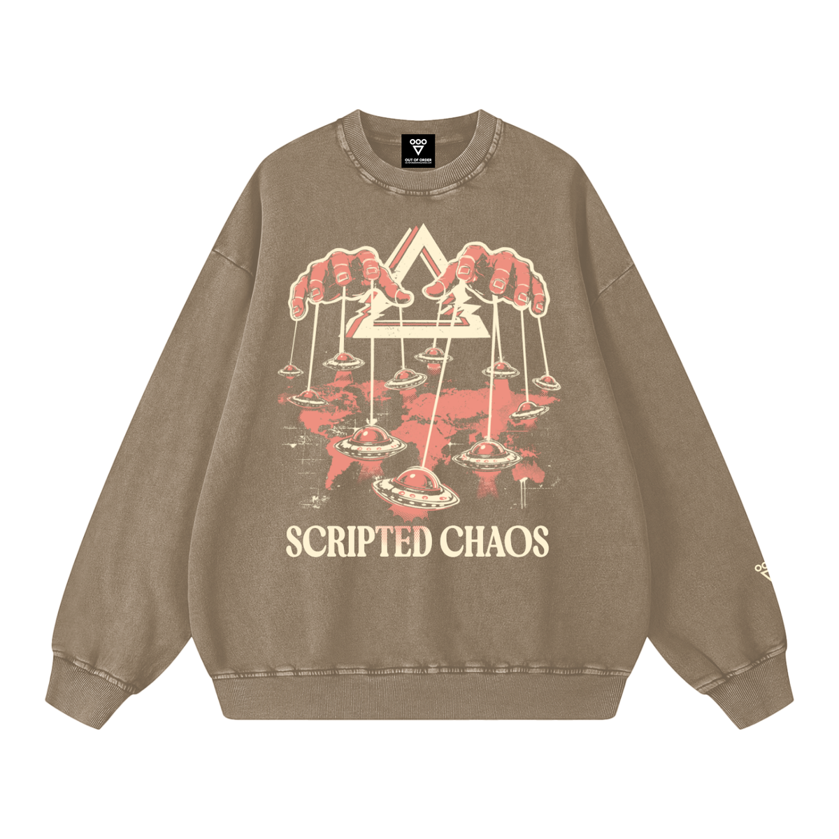 scripted chaos - crew neck