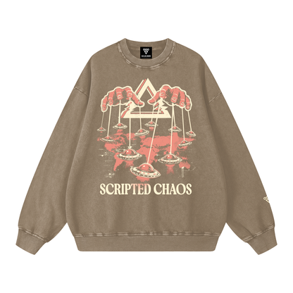 scripted chaos - crew neck