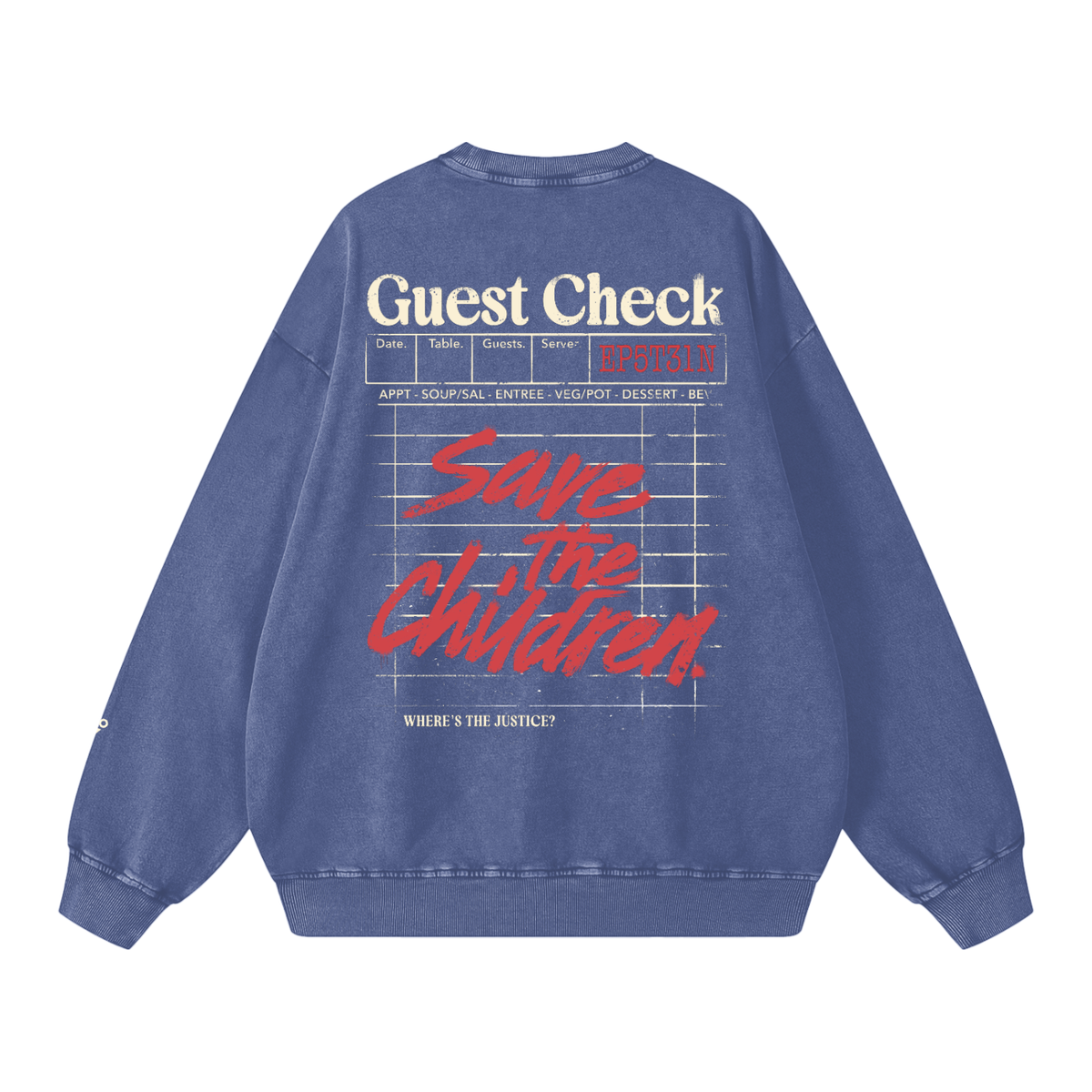 guest check - crew neck