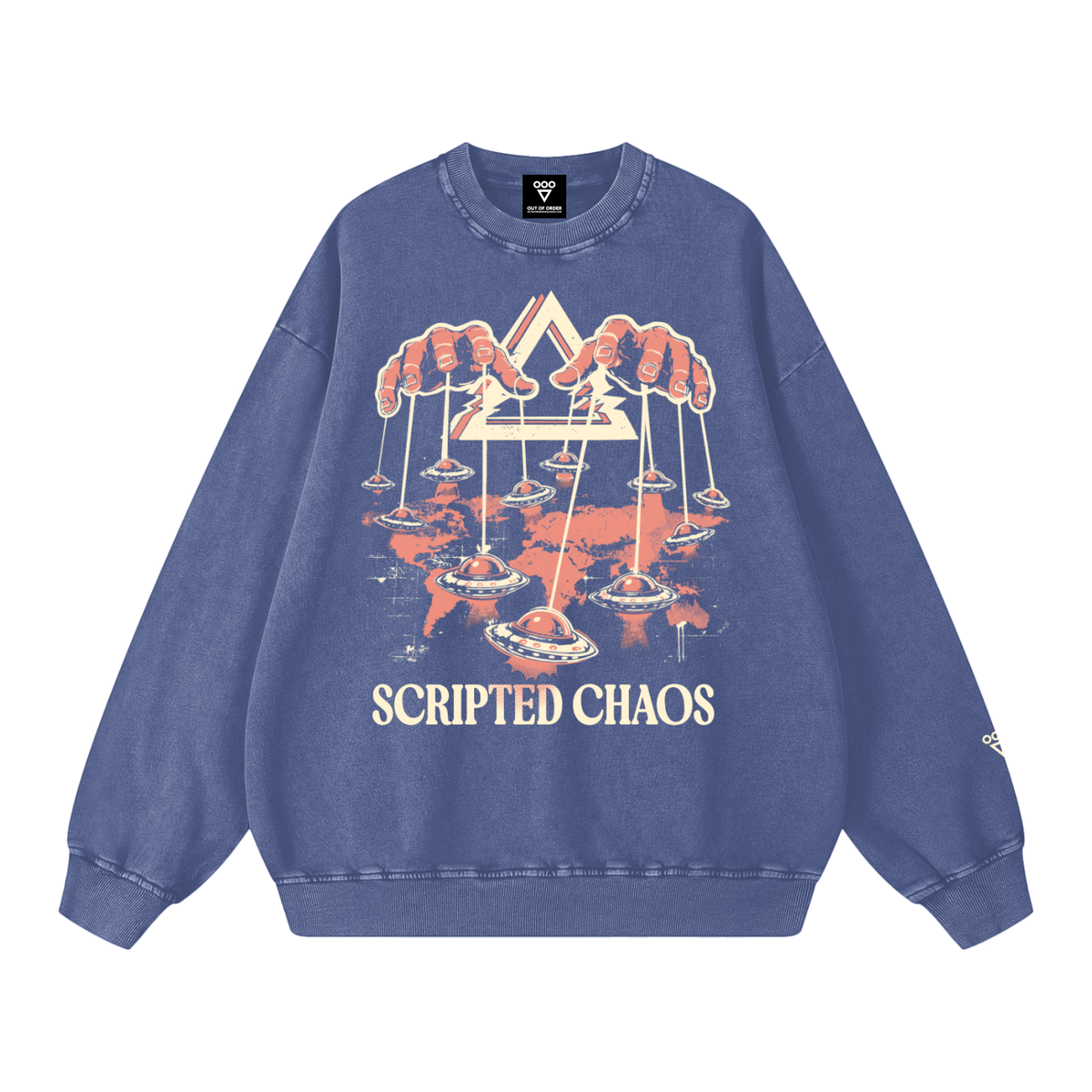 scripted chaos - crew neck