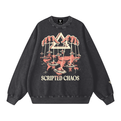 scripted chaos - crew neck