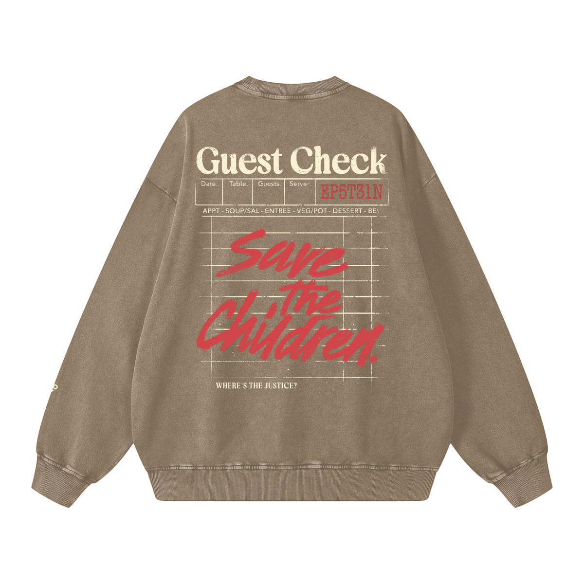 guest check - crew neck