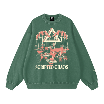 scripted chaos - crew neck
