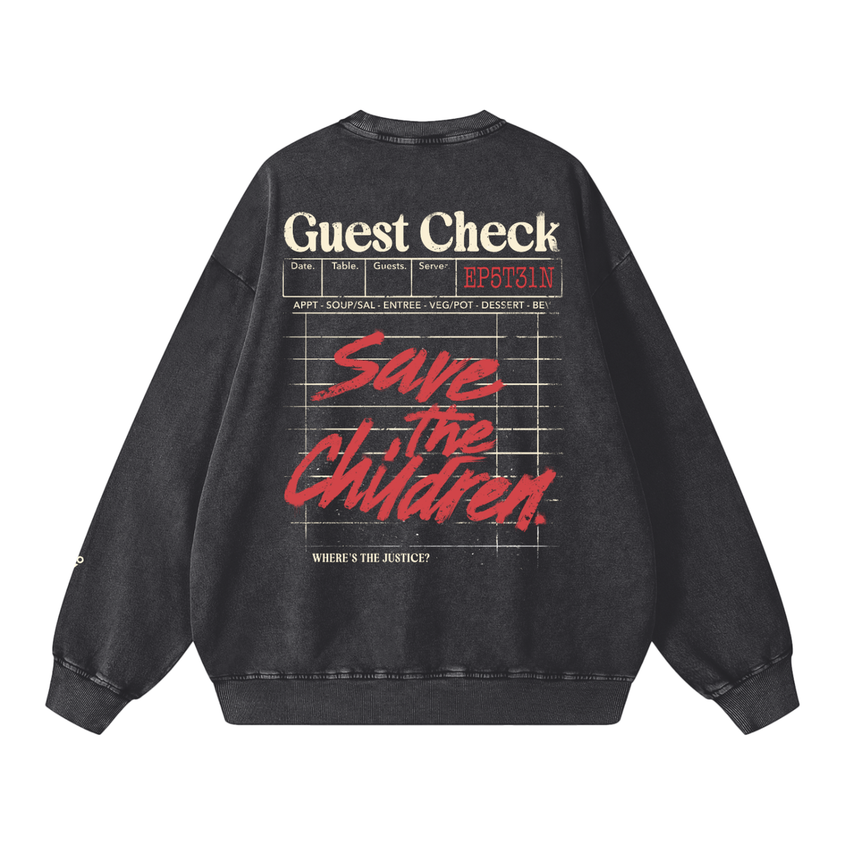 guest check - crew neck