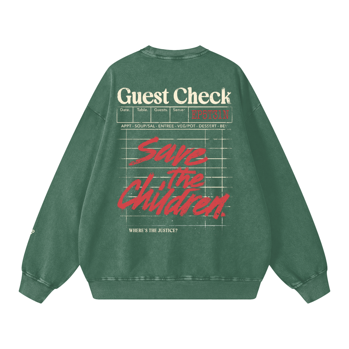 guest check - crew neck