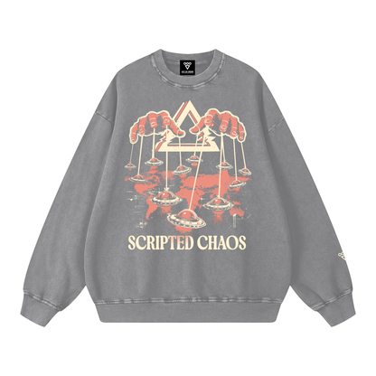 scripted chaos - crew neck
